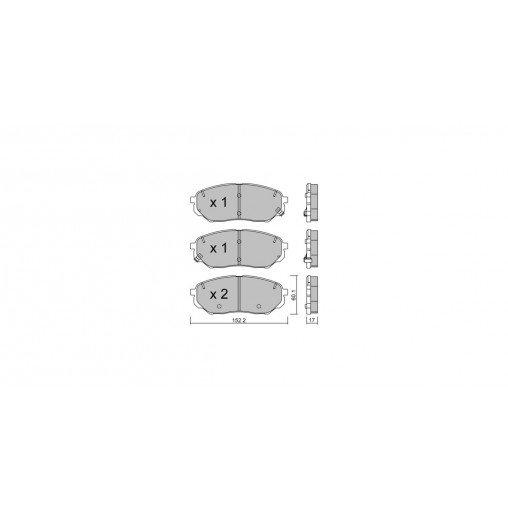 Plaquettes de frein GT2i Club Avant pour HYUNDAI Santa Fe IV (TM, TMA) 2.5 AWD 282cv 2018-02-01-