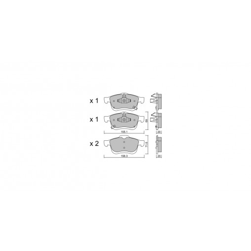 Plaquettes de frein GT2i Club Avant pour FIAT 500 II L (351_, 352_) 200 CDI (204.901) 136cv 2012-09-01-