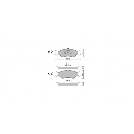 Plaquettes de frein GT2i Club Avant pour MAZDA 121 III (JASM, JBSM) / Soho M3 2.3 200cv 1996-03-01-2003-04-01