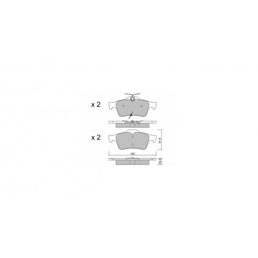 Plaquettes de frein GT2i Club Arrière pour PEUGEOT 508 I (8D_) 2.2 HDi 204cv 2010-11-01-2018-12-01