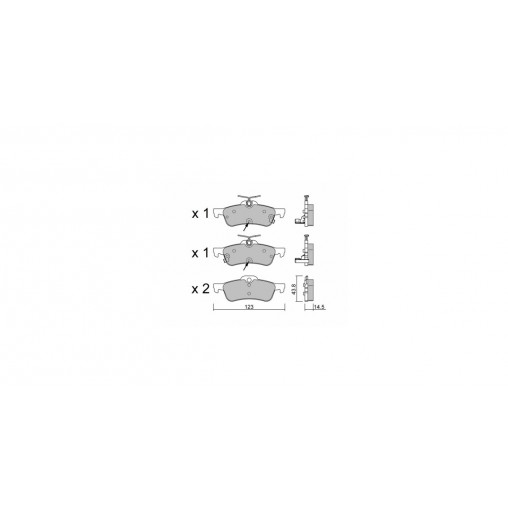 Plaquettes de frein GT2i Club Arrière pour HONDA Civic IX Tourer (FK) 2.0 i-VTEC Type R (FK2) 310cv 2014-01-01-2016-12-01