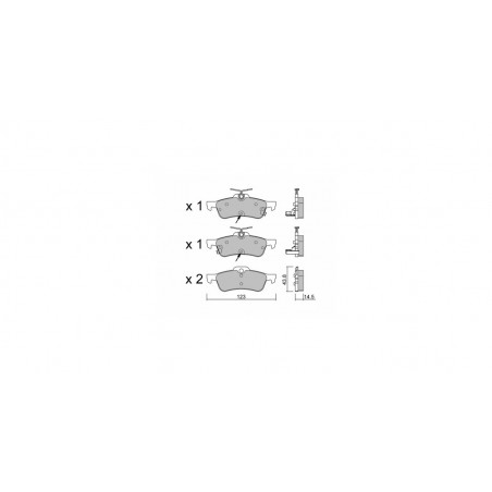 Plaquettes de frein GT2i Club Arrière pour HONDA Civic IX Tourer (FK) 2.0 i-VTEC Type R (FK2) 310cv 2014-01-01-2016-12-01