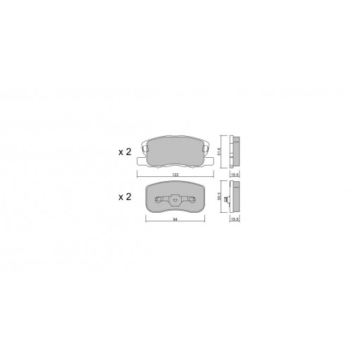 Plaquettes de frein GT2i Club Avant pour MITSUBISHI Colt VI (Z3_A, Z2_A)/ Mirage 1.5 4WD 105cv 2004-06-01-2012-12-01 Plaquettes de frein GT2i Club Avant pour MITSUBISHI Colt VI (Z3_A, Z2_A)/ Mirage 1.5 4WD 105cv 2004-06-01-2012-12-01