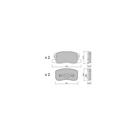 Plaquettes de frein GT2i Club Avant pour MITSUBISHI Colt VI (Z3_A, Z2_A)/ Mirage 1.5 4WD 105cv 2004-06-01-2012-12-01