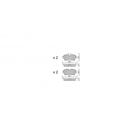 Plaquettes de frein GT2i Club Arrière pour MINI Mini (R56-R59) 1.4i 16V, 1.6i 16V, 1.6D, 2.0D/SD 07-15 - Etriers de frein Trw