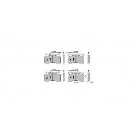 Plaquettes de frein GT2i Club Avant pour PEUGEOT 807 (E) 3.2 JTS 241cv 2002-06-01-