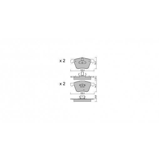 Plaquettes de frein GT2i Club Avant pour VOLVO XC90 I (275) V8 AWD 320cv 2002-06-01-2014-12-01
