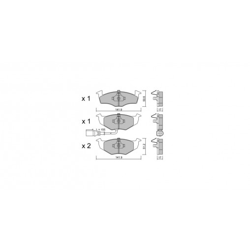 Plaquettes de frein GT2i Club Avant pour VOLKSWAGEN Polo V Sedan (9A4, 9A2, 9N2, 9A6) 530 d 184cv 2002-09-01-