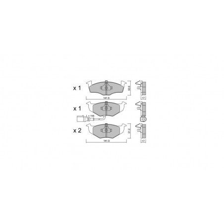Plaquettes de frein GT2i Club Avant pour VOLKSWAGEN Polo V Sedan (9A4, 9A2, 9N2, 9A6) 530 d 184cv 2002-09-01-