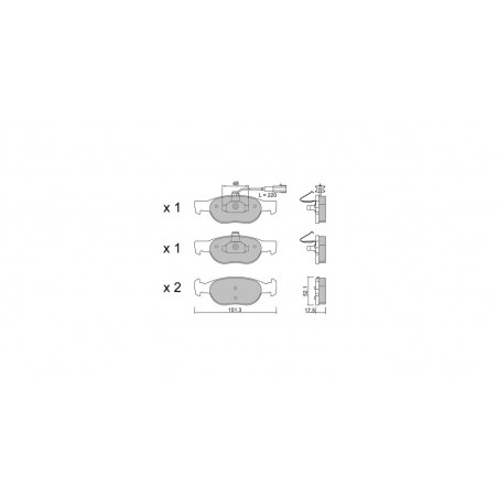 Plaquettes de frein GT2i Club Avant pour FIAT Brava (182_) 1.6 16V (182.AB) 104cv 1995-10-01-2002-12-01