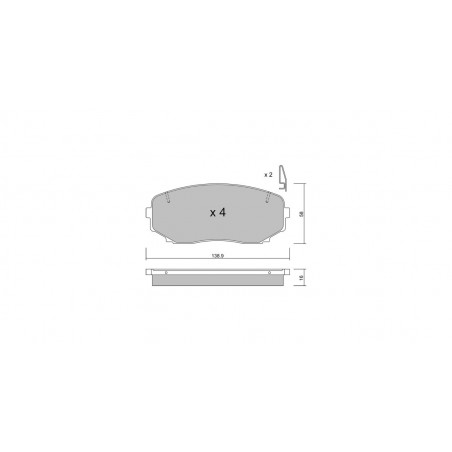 Plaquettes de frein GT2i Club Avant pour MITSUBISHI Outlander III (GG_W, GF_W, ZJ) 2.3 MZR DISI Turbo 238cv 2012-08-01-