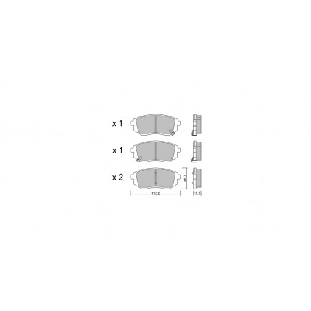 Plaquettes de frein GT2i Club Avant pour DACIA Spring 218i 136cv 2020-10-01-