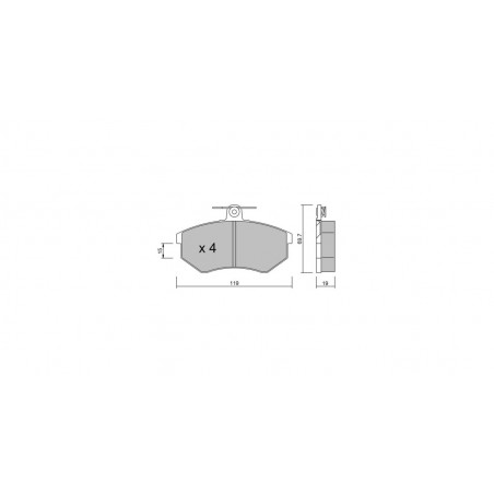 Plaquettes de frein GT2i Club Avant pour AUDI 80 V (8C2, B4) 2.0 20 V 161cv 1991-09-01-1994-12-01