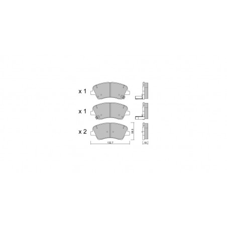 Plaquettes de frein GT2i Club Avant pour KIA Stonic (YB) 2.0 T-GDi 256cv 2017-07-01-
