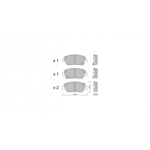 Plaquettes de frein GT2i Club Avant pour KIA Picanto III (JA) / Morning 1.6 T-GDI Hybrid 215cv 2017-03-01- Plaquettes de frein GT2i Club Avant pour KIA Picanto III (JA) / Morning 1.6 T-GDI Hybrid 215cv 2017-03-01-