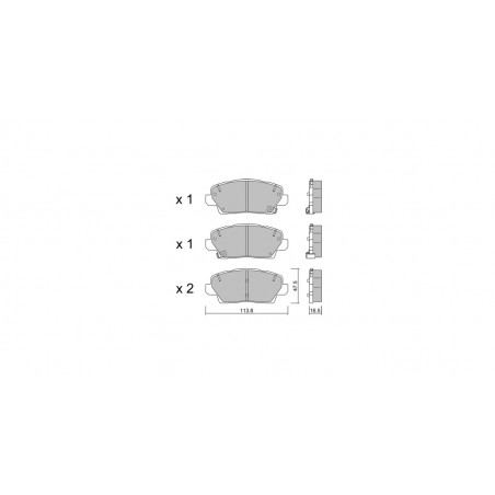 Plaquettes de frein GT2i Club Avant pour KIA Picanto III (JA) / Morning 1.6 T-GDI Hybrid 215cv 2017-03-01-