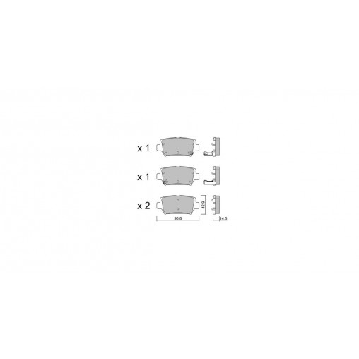 Plaquettes de frein GT2i Club Arrière pour MITSUBISHI Eclipse Cross (GK_) 3.0 GDI 267cv 2017-10-01-