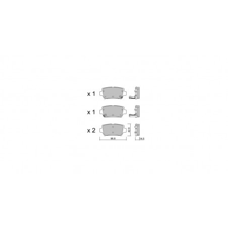 Plaquettes de frein GT2i Club Arrière pour MITSUBISHI Eclipse Cross (GK_) 3.0 GDI 267cv 2017-10-01-