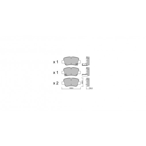 Plaquettes de frein GT2i Club Arrière pour TOYOTA Avensis III SW (_T27_) 3.5 (GSV40_) 278cv 2008-11-01-2018-10-01