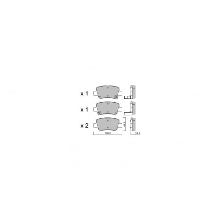 Plaquettes de frein GT2i Club Arrière pour TOYOTA Avensis III SW (_T27_) 3.5 (GSV40_) 278cv 2008-11-01-2018-10-01