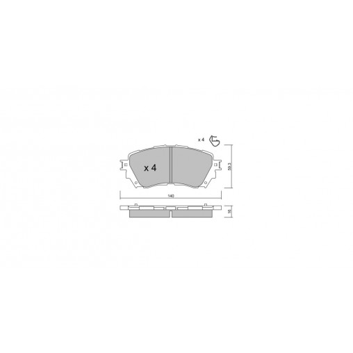 Plaquettes de frein GT2i Club Avant pour MAZDA 6 III SW (GJ, GL) / Atenza 2.5 232cv 2012-08-01-