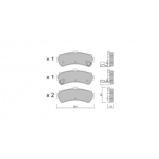Plaquettes de frein GT2i Club Arrière pour NISSAN Almera I (N15) 2.0 QX 141cv 1995-07-01-2000-09-01
