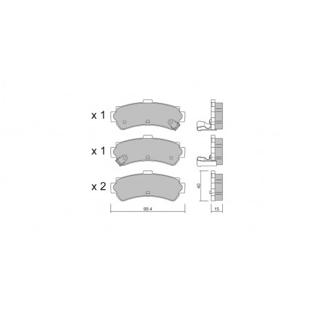 Plaquettes de frein GT2i Club Arrière pour NISSAN Almera I (N15) 2.0 QX 141cv 1995-07-01-2000-09-01