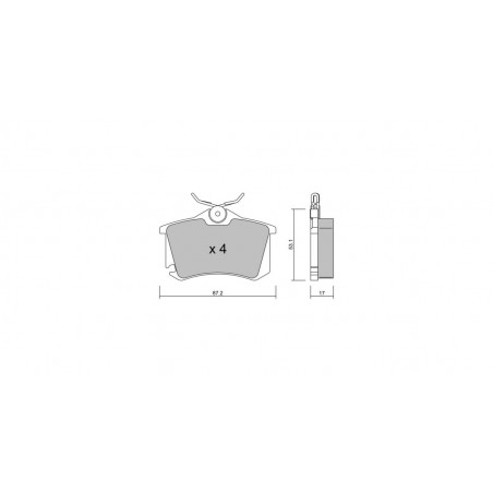 Plaquettes de frein GT2i Club Arrière pour VOLKSWAGEN Golf V Plus (5M1, 521) 4.0 GT3 RS 501cv 2004-12-01-2014-04-01