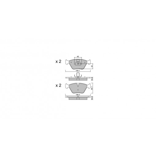Plaquettes de frein GT2i Club Avant pour BMW 3 IV (E46) M3 343cv 1997-12-01-2005-05-01 Plaquettes de frein GT2i Club Avant pour BMW 3 IV (E46) M3 343cv 1997-12-01-2005-05-01