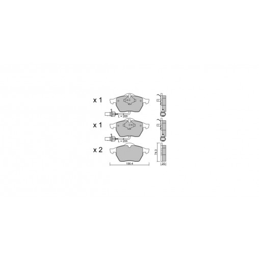 Plaquettes de frein GT2i Club Avant pour AUDI A6 II (4B2, C5) 2.8 quattro 194cv 1997-01-01-2005-12-01