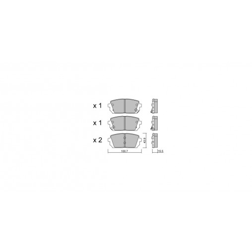 Plaquettes de frein GT2i Club Arrière pour KIA Carens III MPV / Space wagon (UN) 2.0 CVVT 151cv 2006-05-01-2013-12-01