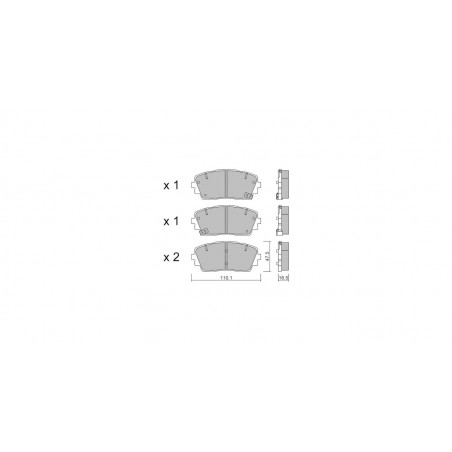 Plaquettes de frein GT2i Club Avant pour KIA Picanto II (TA) / Morning 1.6 CRDI 116cv 2011-05-01-