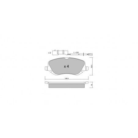 Plaquettes de frein GT2i Club Avant pour LANCIA Thesis (841_) 3.2 V6 230cv 2002-07-01-2009-07-01