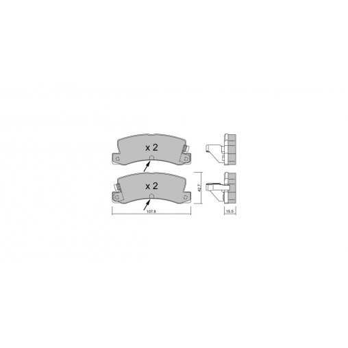 Plaquettes de frein GT2i Club Arrière pour TOYOTA Corolla IV Liftback (_E9_) 3.5 V8 32V Turbo 354cv 1987-01-01-1997-04-01 Plaquettes de frein GT2i Club Arrière pour TOYOTA Corolla IV Liftback (_E9_) 3.5 V8 32V Turbo 354cv 1987-01-01-1997-04-01
