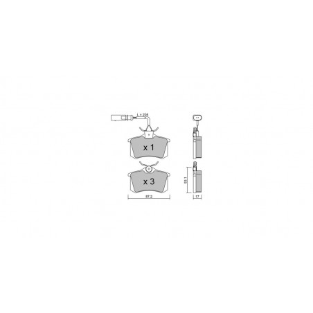 Plaquettes de frein GT2i Club Arrière pour SEAT Alhambra I (7V8, 7V9) 1.8 T 20V 150cv 1996-01-01-2010-03-01