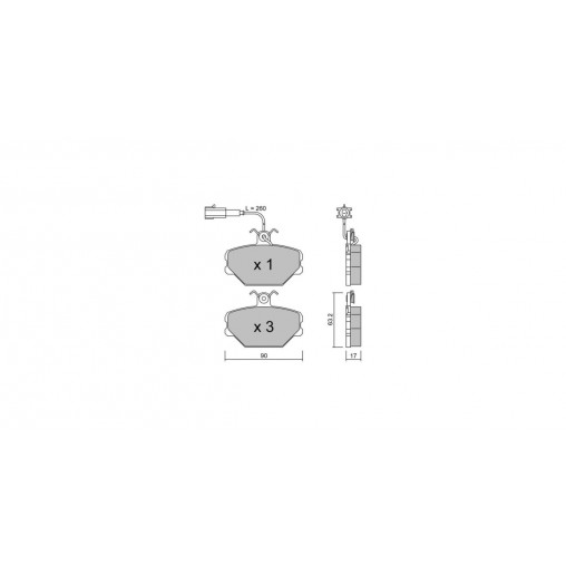 Plaquettes de frein GT2i Club Avant pour FIAT Tipo / Tempra 1.8i, 1.8i 16V, 1.9 TD, 2.0i 1988-96 - Etriers de frein Girling