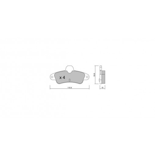 Plaquettes de frein GT2i Club Arrière pour FORD Mondeo I (GBP) 2.5 ST 200 206cv 1993-02-01-1996-08-01
