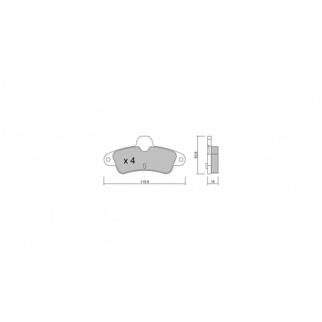 Plaquettes de frein GT2i Club Arrière pour FORD Mondeo I (GBP) 2.5 ST 200 206cv 1993-02-01-1996-08-01