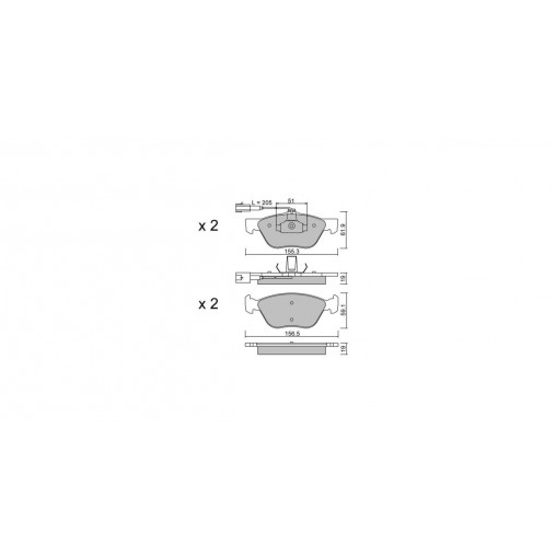 Plaquettes de frein GT2i Club Avant pour LANCIA Kappa (838_) 2.4 20V (838BC1AA, 838BC11A) 176cv 1994-08-01-2001-10-01
