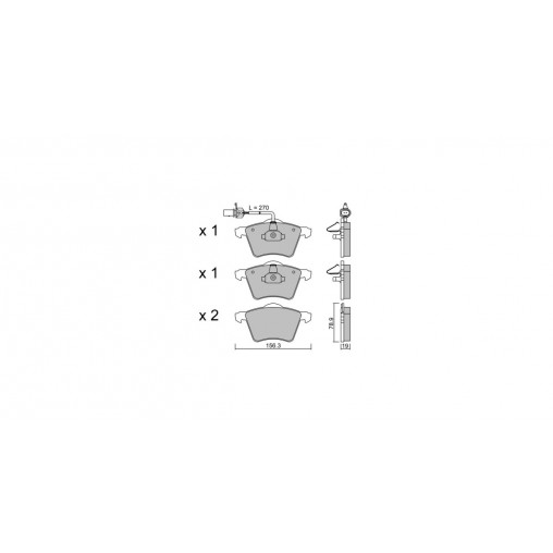 Plaquettes de frein GT2i Club Avant pour VOLKSWAGEN Sharan I (7M8, 7M9, 7M6) 1.8 T 20V 150cv 1995-09-01-