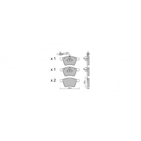 Plaquettes de frein GT2i Club Avant pour VOLKSWAGEN Sharan I (7M8, 7M9, 7M6) 1.8 T 20V 150cv 1995-09-01-