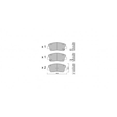 Plaquettes de frein GT2i Club Avant pour KIA Stinger (CK) 2.2 CRDi VGT 4WD 203cv 2017-06-01-