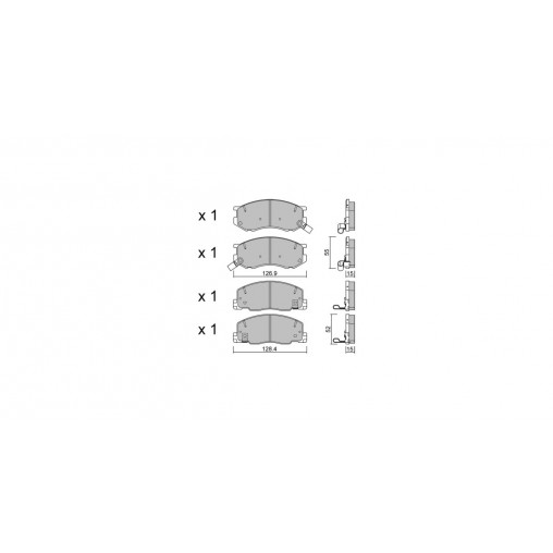 Plaquettes de frein GT2i Club Avant pour TOYOTA Previa I (_R1_, _R2_)/ Estima / Tarago 3.0 244cv 1990-01-01-2000-08-01