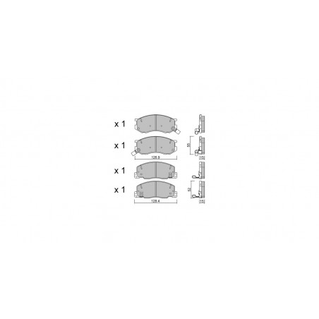 Plaquettes de frein GT2i Club Avant pour TOYOTA Previa I (_R1_, _R2_)/ Estima / Tarago 3.0 244cv 1990-01-01-2000-08-01