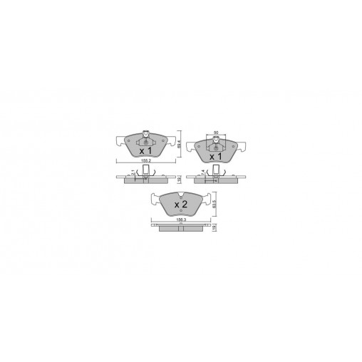 Plaquettes de frein GT2i Club Avant pour MERCEDES BENZ Classe E III (W211) E 350 4-Matic 279cv 2002-03-01-2009-02-01