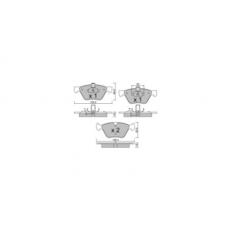 Plaquettes de frein GT2i Club Avant pour MERCEDES BENZ Classe E III (W211) E 350 4-Matic 279cv 2002-03-01-2009-02-01