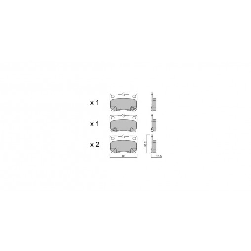 Plaquettes de frein GT2i Club Arrière pour LEXUS IS C (GSE2_) 350 319cv 2009-04-01- Plaquettes de frein GT2i Club Arrière pour LEXUS IS C (GSE2_) 350 319cv 2009-04-01-