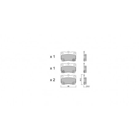 Plaquettes de frein GT2i Club Arrière pour LEXUS IS C (GSE2_) 350 319cv 2009-04-01-