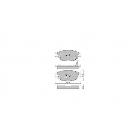 Plaquettes de frein GT2i Club Avant pour OPEL Corsa D (S07) 1.4 (312.AXF1A, 312AXF11, 312AXD1A) 141cv 2006-07-01-2014-08-01