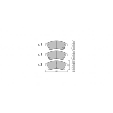 Plaquettes de frein GT2i Club Avant pour OPEL Astra J (P10) 1.4 Turbo (68) 141cv 2009-09-01-2015-10-01